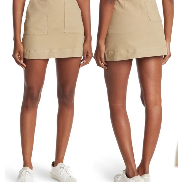 Alex Mill Twill Mini Skirt In Navy Blue - Picture 4 of 7